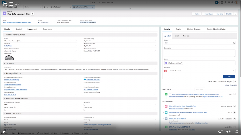 Standard Salesforce Education Cloud Relationship Management 